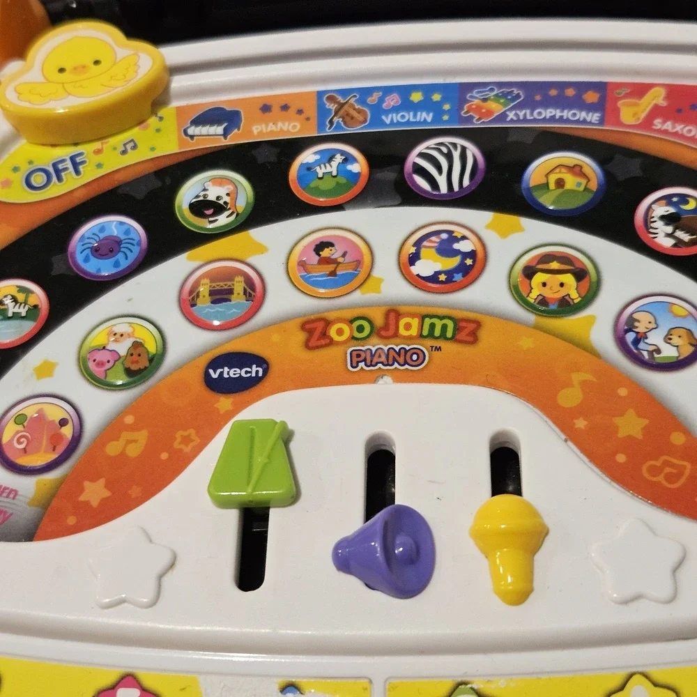 VTech Zoo Jamz 4-in-1 Zebra Piano Musical Learning Activity Toy #1791 Works